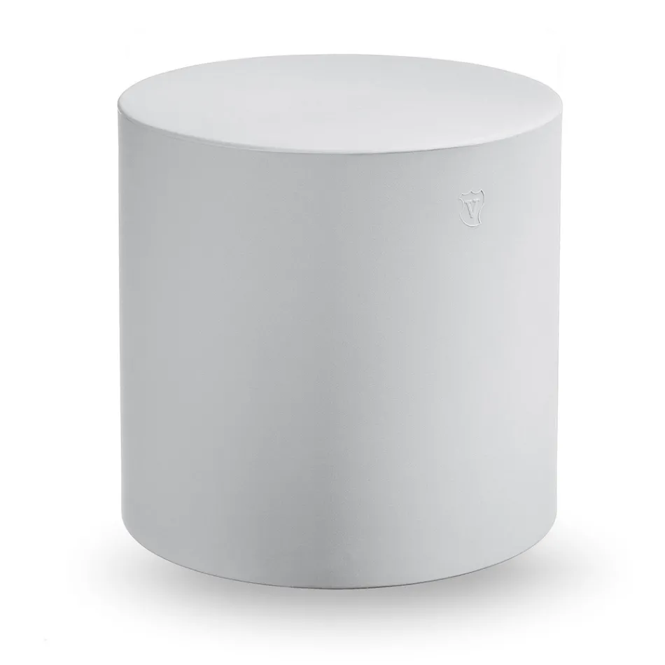 Cilindrische tuinpoef in gekleurd polyethyleen Made in Italy - Viky Viadurini