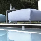 Tuinpoef gewatteerd en bedekt met stof Made in Italy - Butter Viadurini