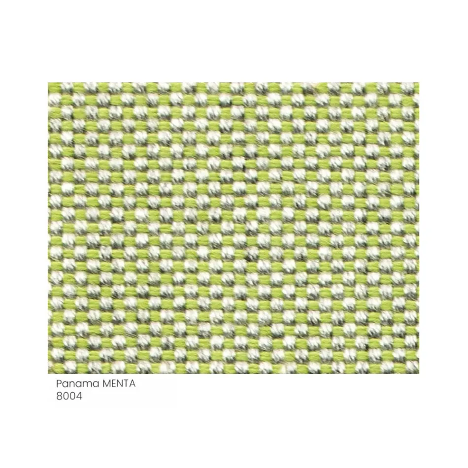 Stoffen tuinpoef met metalen poten Made in Italy - Butter Viadurini