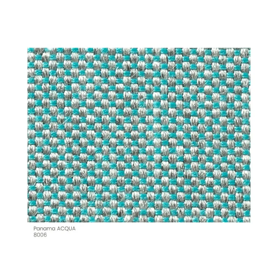 Stoffen tuinpoef met metalen poten Made in Italy - Butter Viadurini