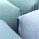 Stoffen tuinpoef met metalen poten Made in Italy - Butter Viadurini