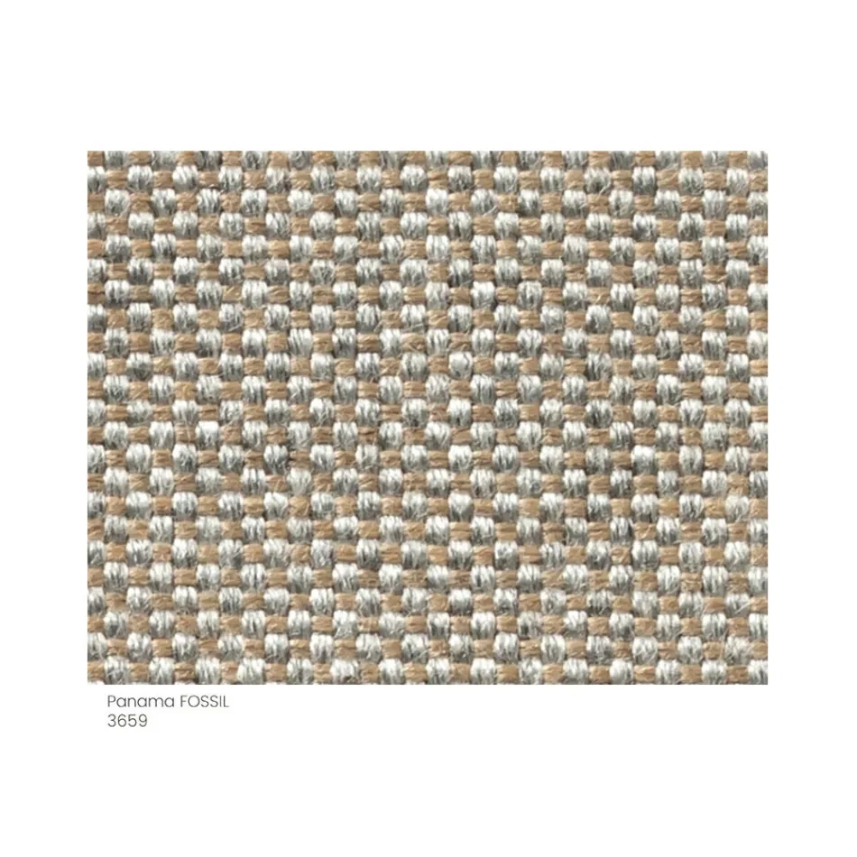 Stoffen tuinpoef met metalen poten Made in Italy - Butter Viadurini