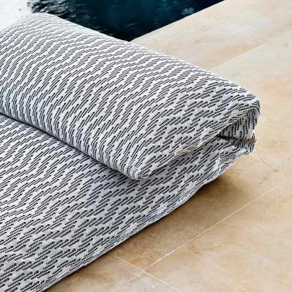 Design eenpersoons ligbed-poef voor buiten, hoge kwaliteit gemaakt in Italië - Emanuela Viadurini