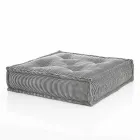 Etnische vierkante poef in patchworkstof of fluweel - vezel Viadurini