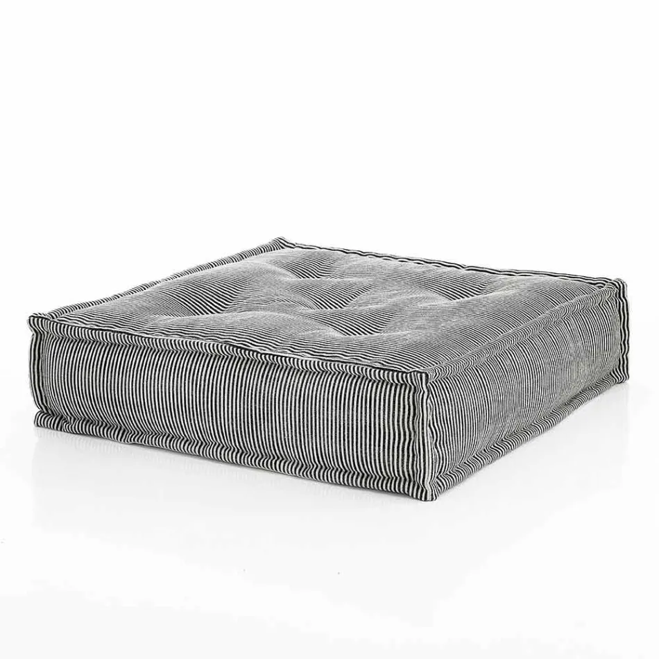 Etnische vierkante poef in patchworkstof of fluweel - vezel Viadurini