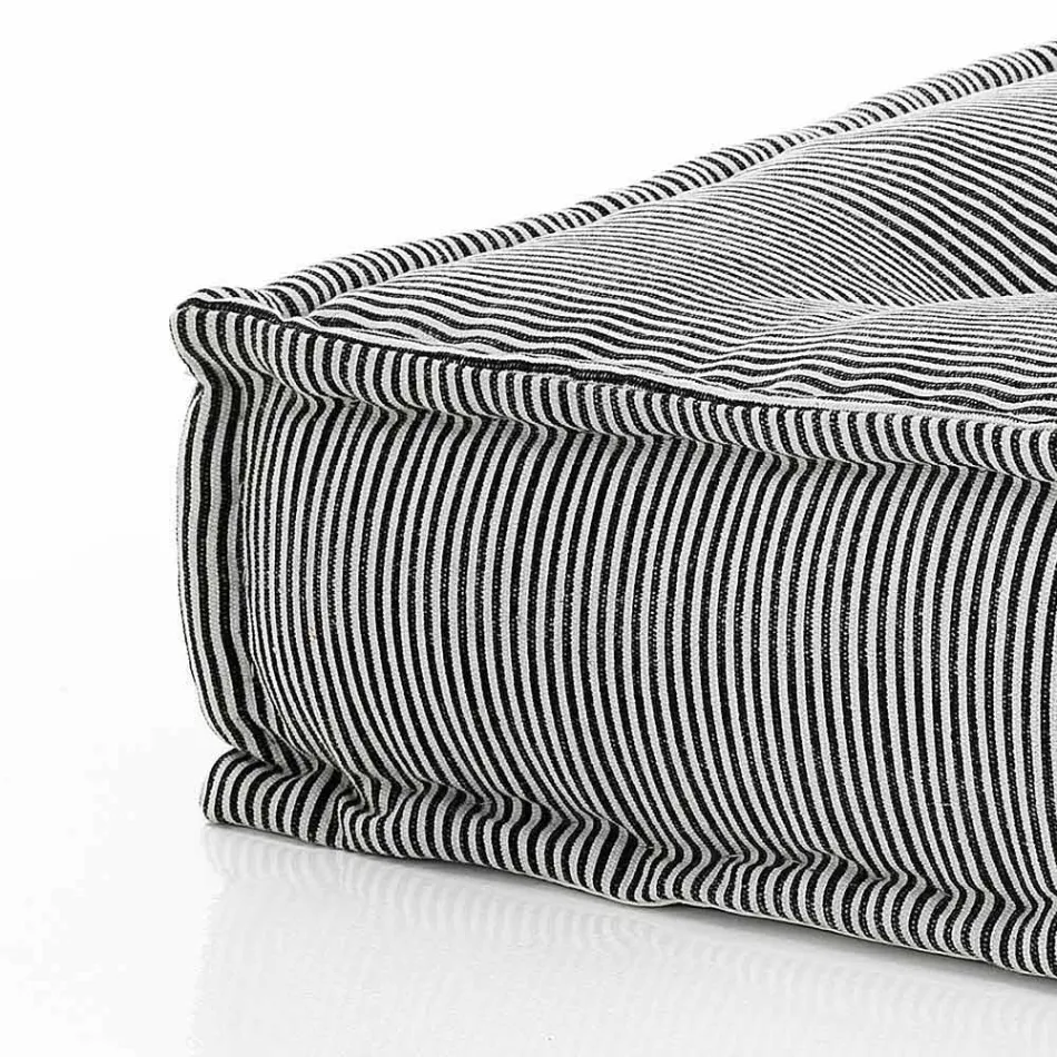 Etnische vierkante poef in patchworkstof of fluweel - vezel Viadurini