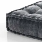 Etnische vierkante poef in patchworkstof of fluweel - vezel Viadurini