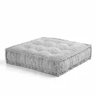 Etnische vierkante poef in patchworkstof of fluweel - vezel Viadurini