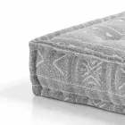 Etnische vierkante poef in patchworkstof of fluweel - vezel Viadurini