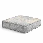 Etnische vierkante poef in patchworkstof of fluweel - vezel Viadurini