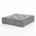 Etnische vierkante poef in patchworkstof of fluweel - vezel Viadurini