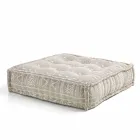 Etnische vierkante poef in patchworkstof of fluweel - vezel Viadurini