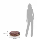 Poef van jute en polystyreen in 2 verschillende maten - Roest Viadurini