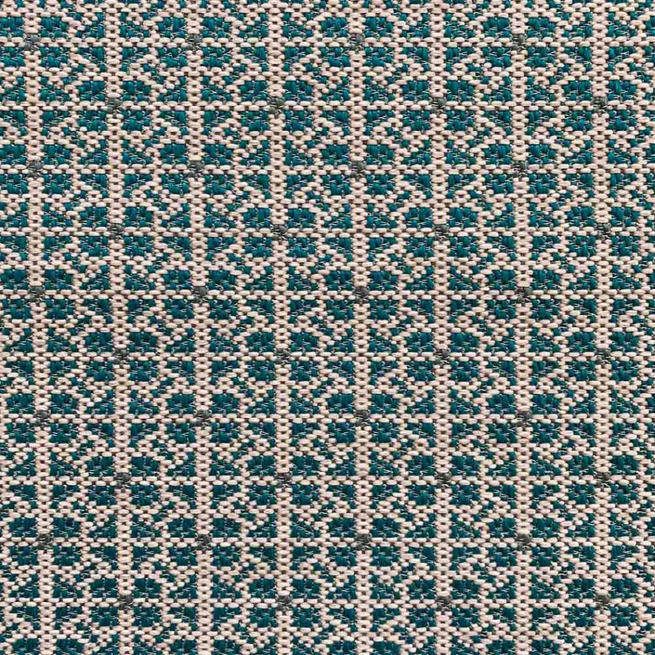 Zachte rechthoekige poef voor binnen en buiten in stof - Naemi Viadurini