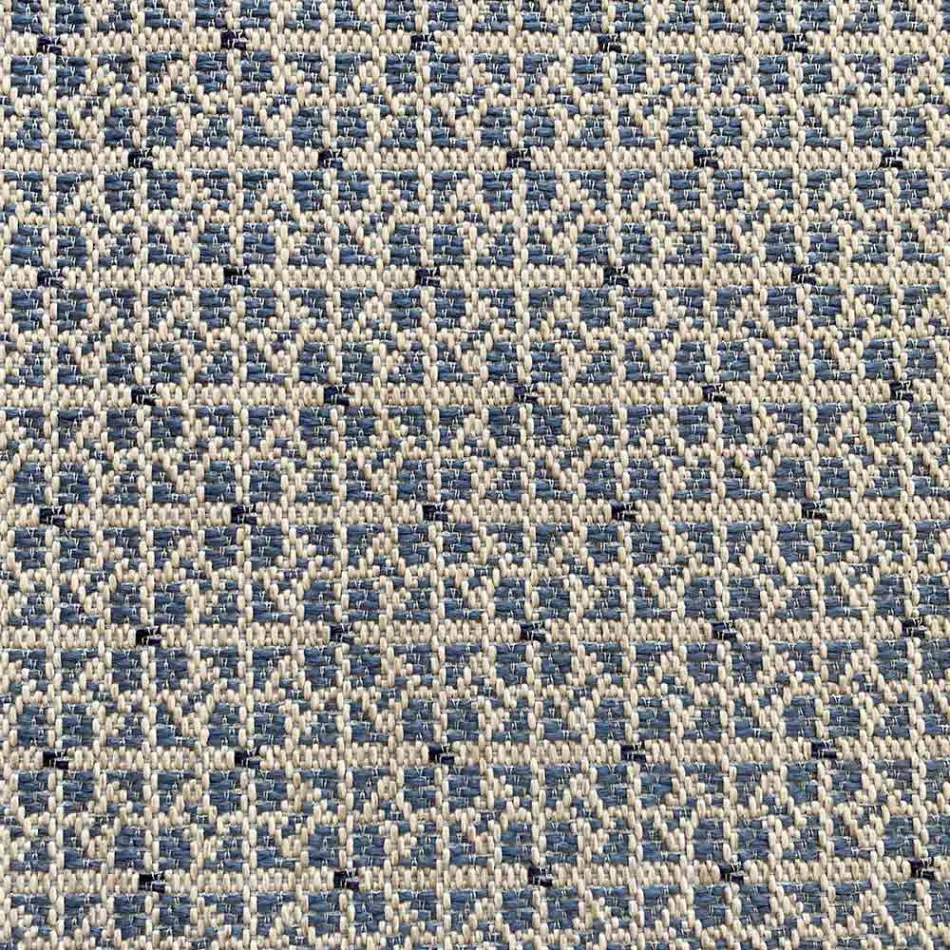 Zachte ronde poef voor binnen- of buitenwoonkamer in gekleurde stof - Naemi Viadurini