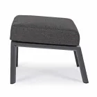 Voetensteun van poef in verwijderbare stof en geverfd aluminium - Nathy Viadurini