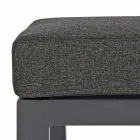 Voetensteun van poef in verwijderbare stof en geverfd aluminium - Nathy Viadurini