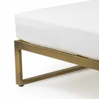 Vierkante poef voor buiten aluminium 3 afwerkingen Luxe ontwerp - Julie Viadurini