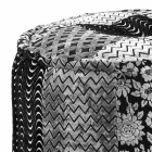 Ronde poef van etnisch ontwerp in patchworkstof of fluweel - vezel Viadurini