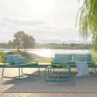 Poef salontafel voor het tuinontwerp in gekleurd metaal Made in Italy - Karol Viadurini