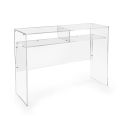 Praktisch vrijstaand bureau van transparant plexiglas, gemaakt in Italië - Ghea