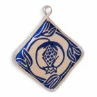 Pannenlappen van Italiaanse kunst in puur linnen met handafdruk uit één stuk - merken Viadurini