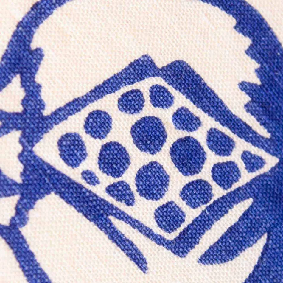 Pannenlappen van Italiaanse kunst in puur linnen met handafdruk uit één stuk - merken Viadurini