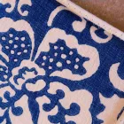 Pannenlappen van Italiaanse kunst in puur linnen met handafdruk uit één stuk - merken Viadurini