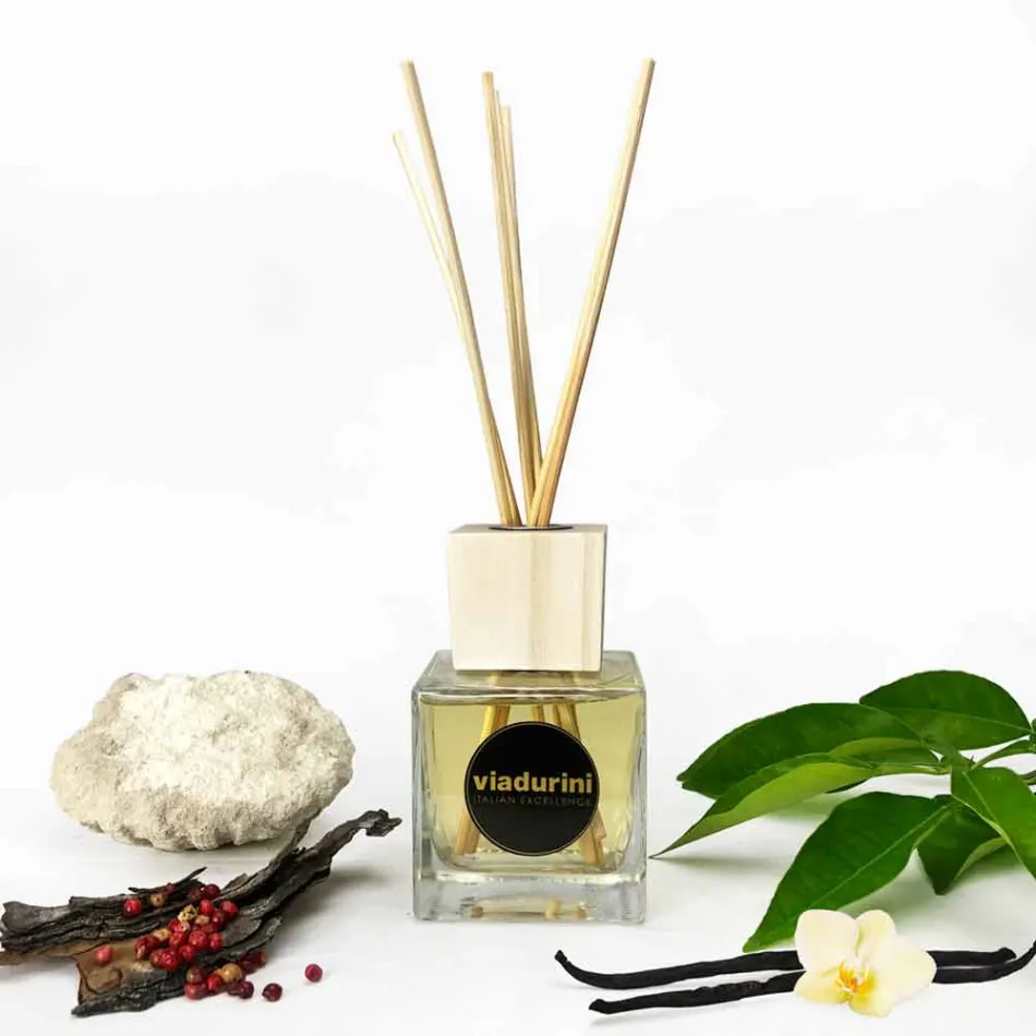 Amber Fragrance Home Luchtverfrisser 200 ml met Sticks - Sassidimatera Viadurini