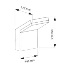 18W LED buitenwandlamp in wit of zwart aluminium - Nerea Viadurini