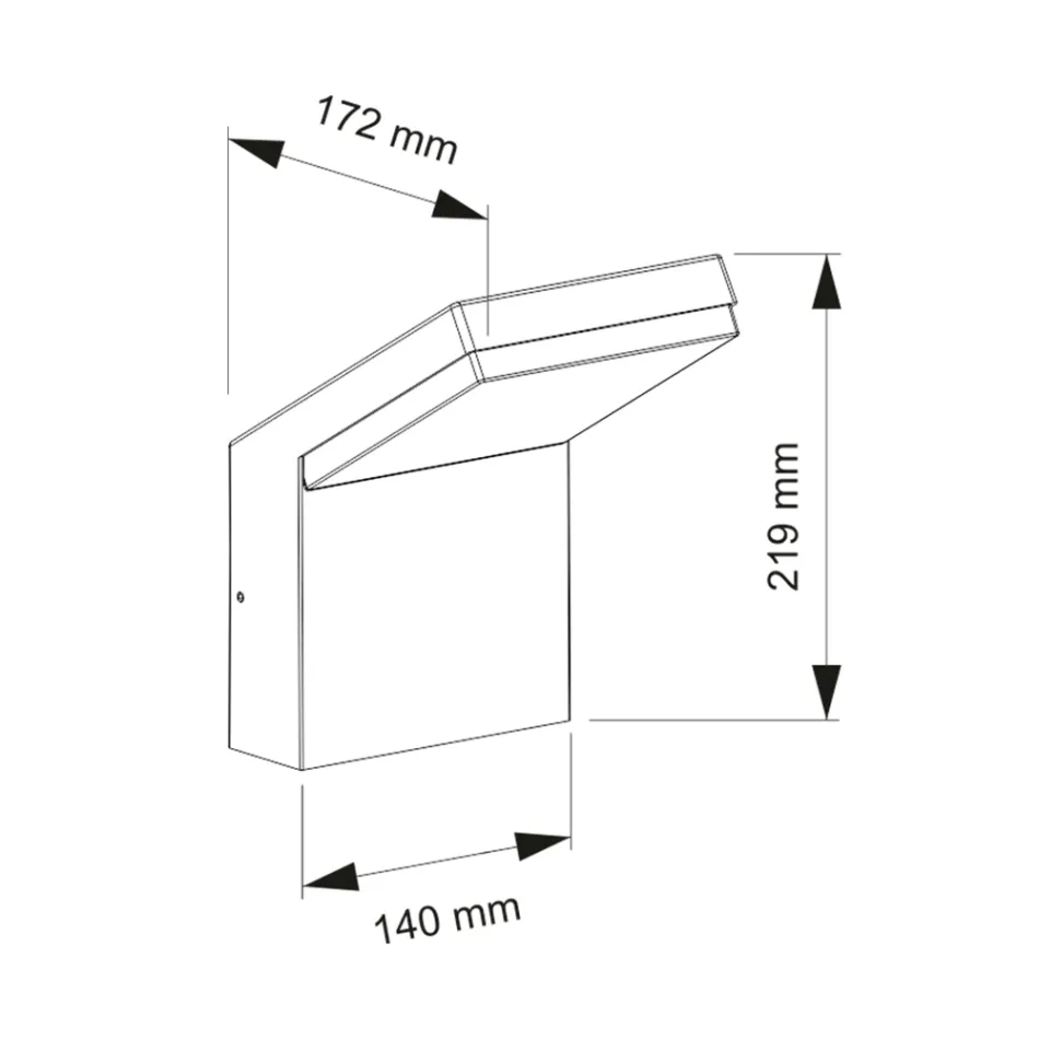 18W LED buitenwandlamp in wit of zwart aluminium - Nerea Viadurini