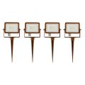 Projector, Outdoor Led Spotlight in Corten Aluminium 4 Stuks - Lichtblauw