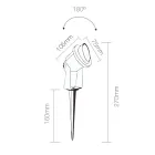 Led-buitenspot in mat zwart aluminium 4 stuks - Oliver Viadurini