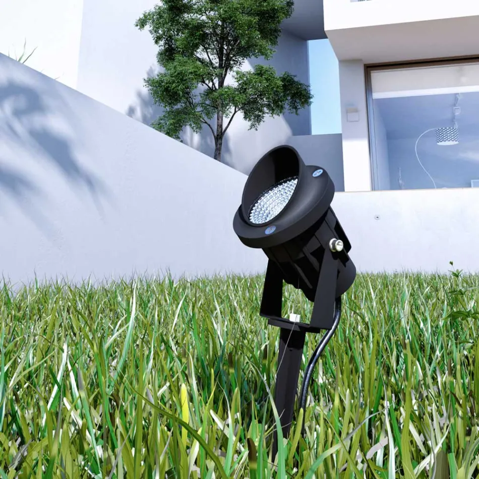 Projector LED Inbouwspot in Mat Zwart Aluminium 4 Stuks - Obrina Viadurini