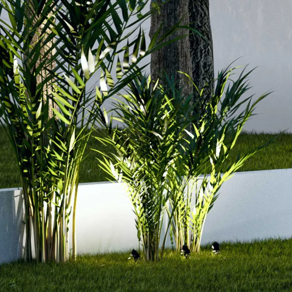 Projector LED Inbouwspot in Mat Zwart Aluminium 4 Stuks - Obrina Viadurini