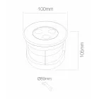 Ronde schijnwerper met LED buiten in roestvrij staal - Dakota Viadurini