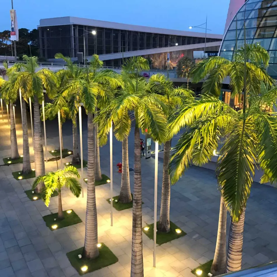 Ronde schijnwerper met LED buiten in roestvrij staal - Dakota Viadurini