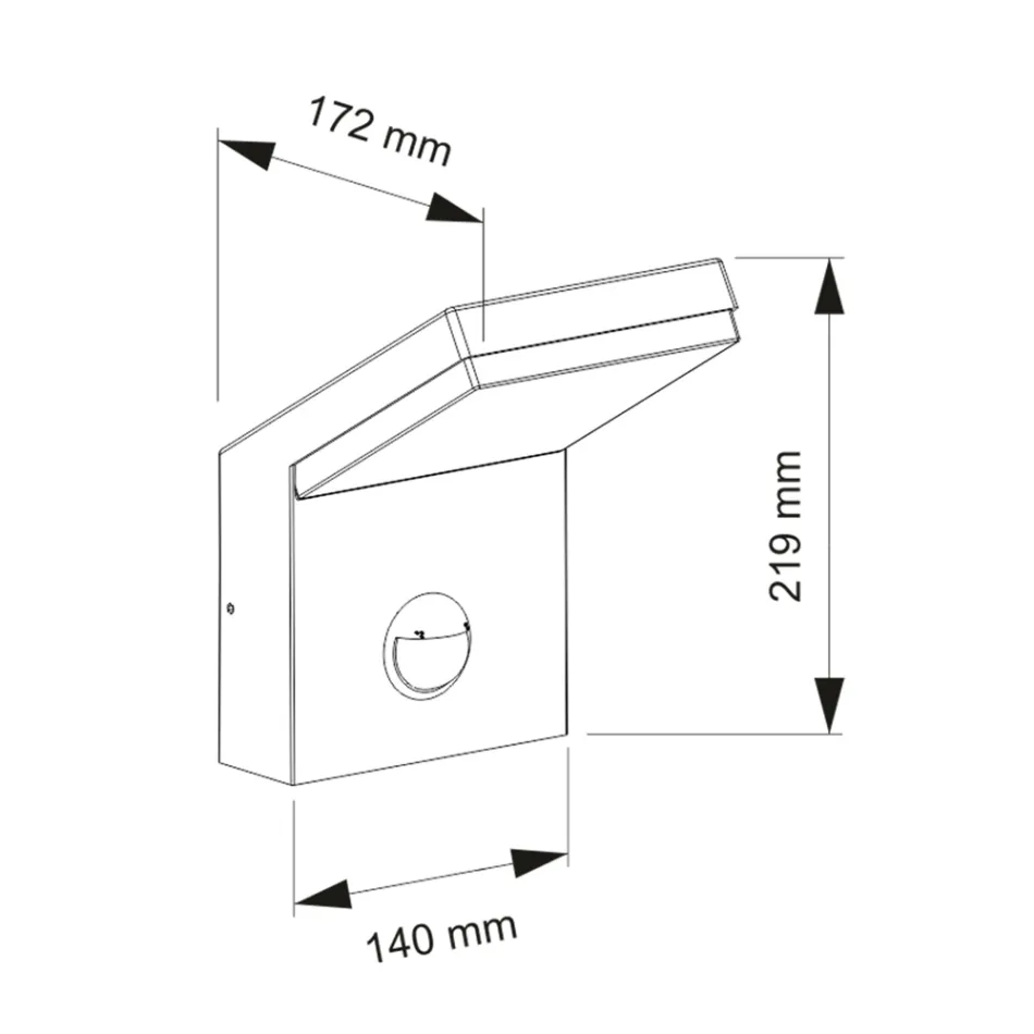 Aluminium led-buitenprojector met bewegingssensor - Nerea Viadurini