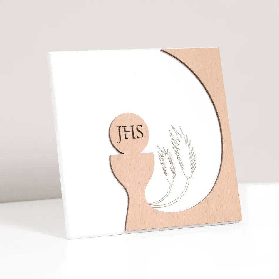 Kleine afbeelding van de eucharistie Lasergegraveerd Made in Italy - Ingrid Viadurini