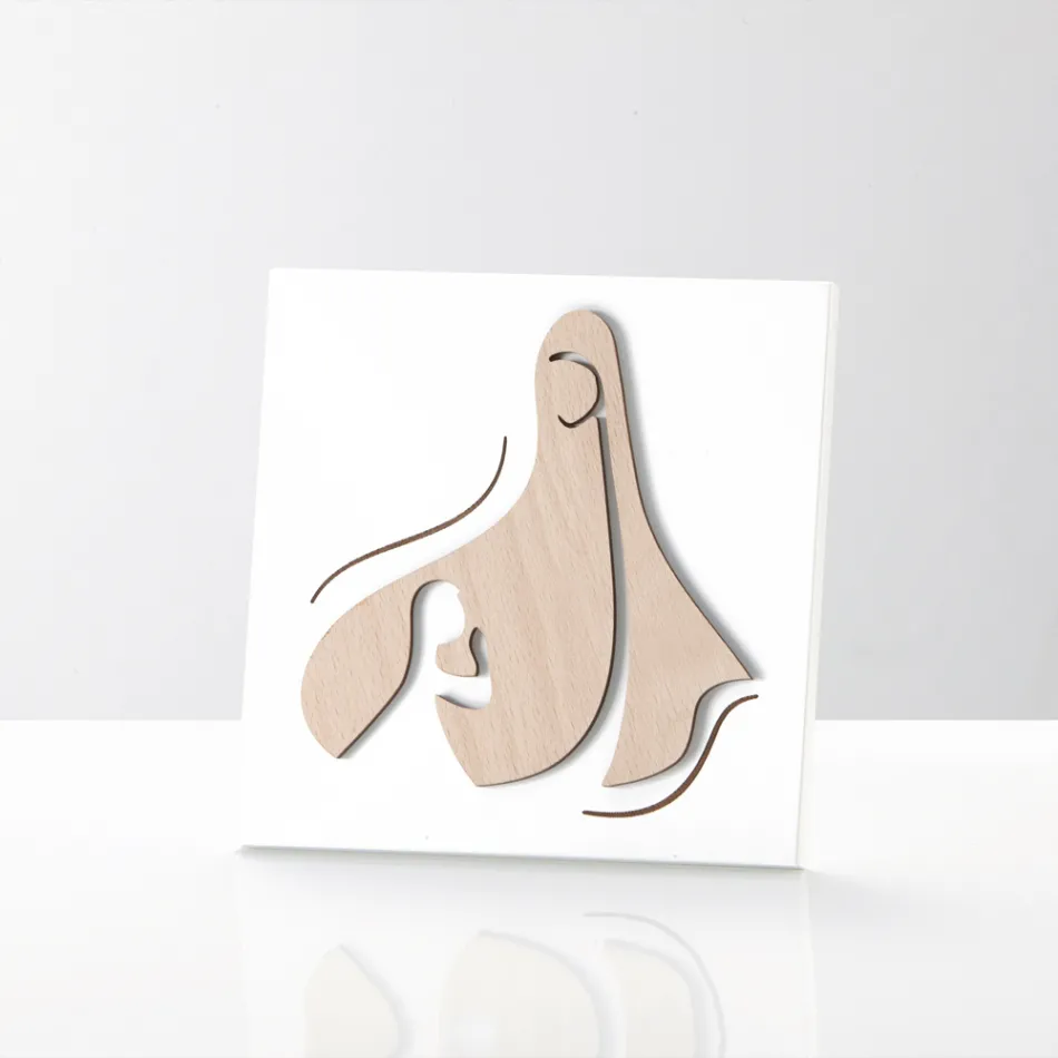 Beeld met Heilige Scène Verschijning van de Engel aan de Madonna Made in Italy - Babuska Viadurini