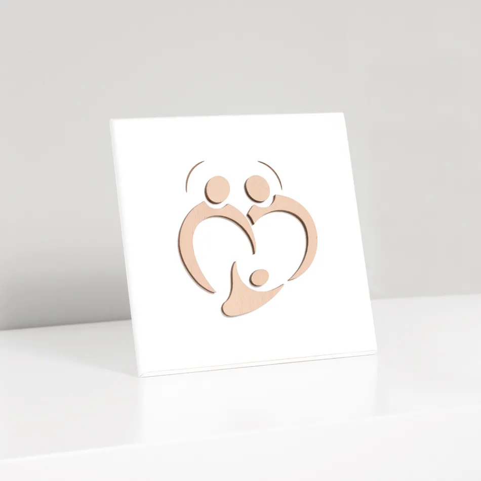 Heilige familiefoto met lasergravure Made in Italy - Zuleika Viadurini