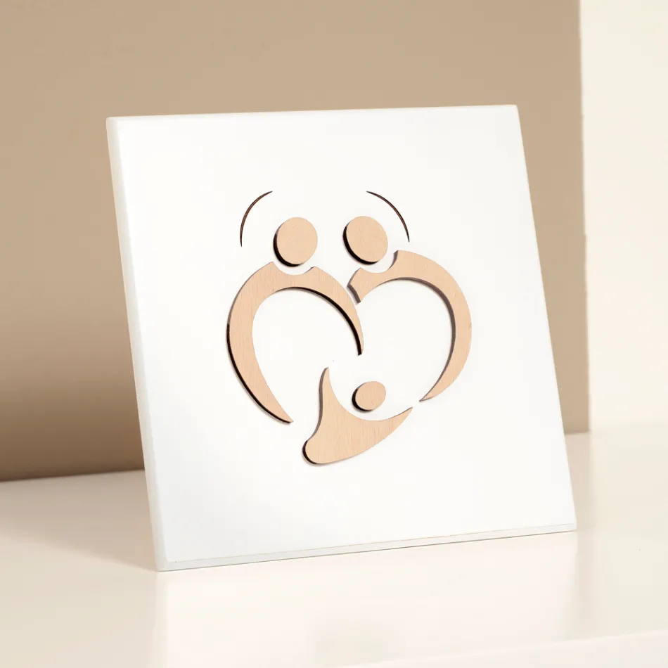 Heilige familiefoto met lasergravure Made in Italy - Zuleika Viadurini