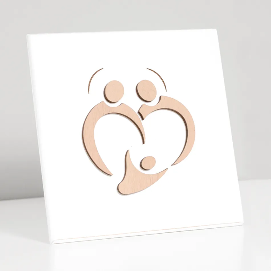 Heilige familiefoto met lasergravure Made in Italy - Zuleika Viadurini