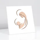 Lasergegraveerde afbeelding van Maria en baby Jezus gemaakt in Italië - Nigella Viadurini