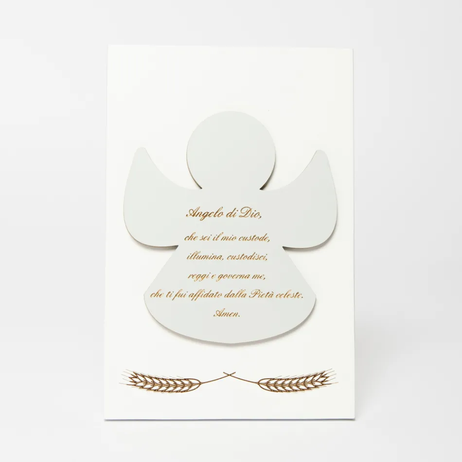 Lasergegraveerde afbeelding van een gezegende engel gemaakt in Italië - Alain Viadurini