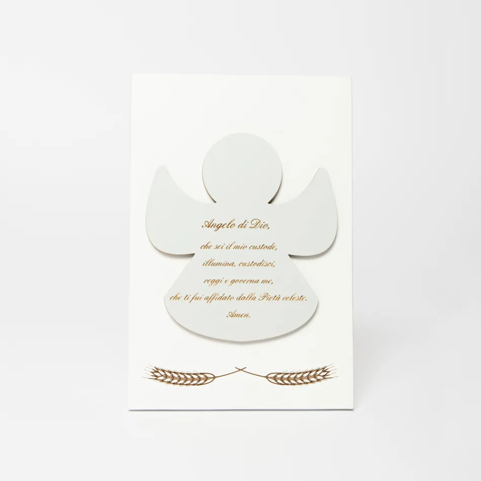 Lasergegraveerde afbeelding van een gezegende engel gemaakt in Italië - Alain Viadurini