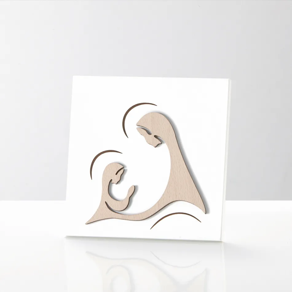 Afbeelding van de verschijning van de aartsengel aan de Madonna Gemaakt in Italië - Abu Viadurini