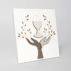 Afbeelding gemaakt met lasergravure van olijfboom en hostie Made in Italy - Joel Viadurini