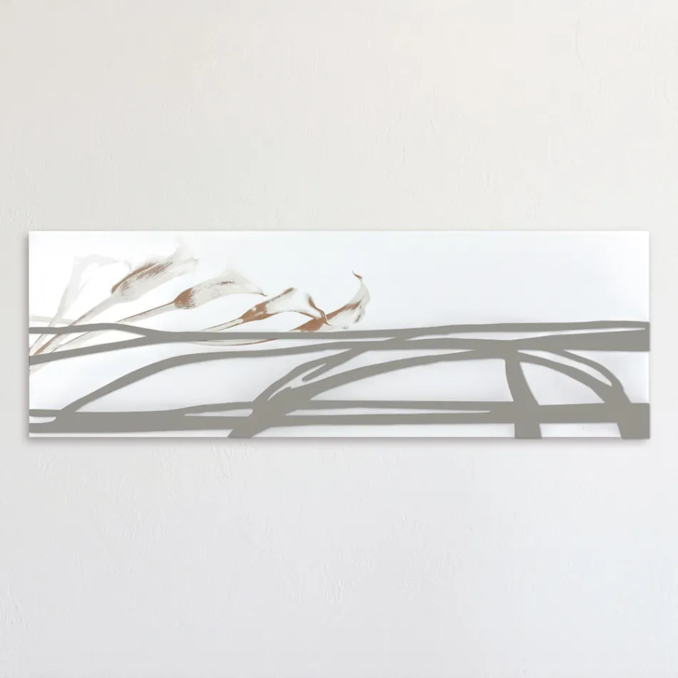 Schilderen met abstracte vormen gemaakt met laser Made in Italy - Grace Viadurini