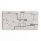 Schilderij met roos en geometrische vormen gemaakt in laser gemaakt in Italië - Rin Viadurini